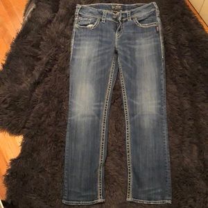 Silver sumo straight jeans